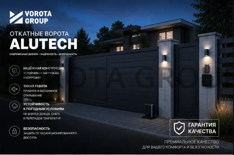 Откатные ворота Alutech Prestige (выс. х  шир.) 2085*3375 возможна встр.калитка