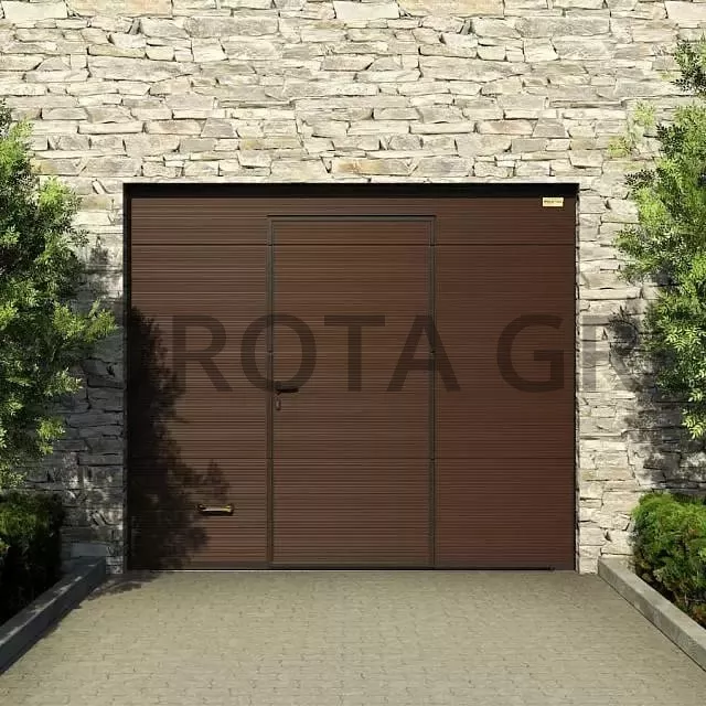 Секционные ворота для гаража Doorhan с дверью 3000x3000