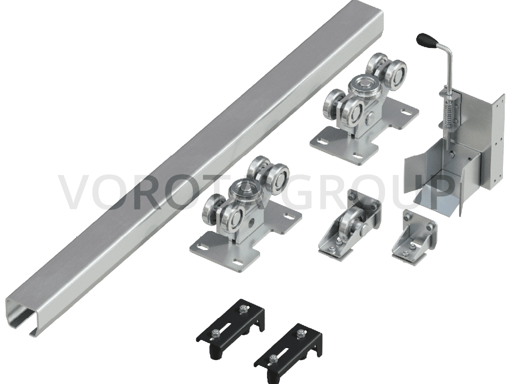 Система роликов и направляющих для балки х/к 95х88х5 L=8000